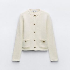 Zara Knit Gold Button Cardigan